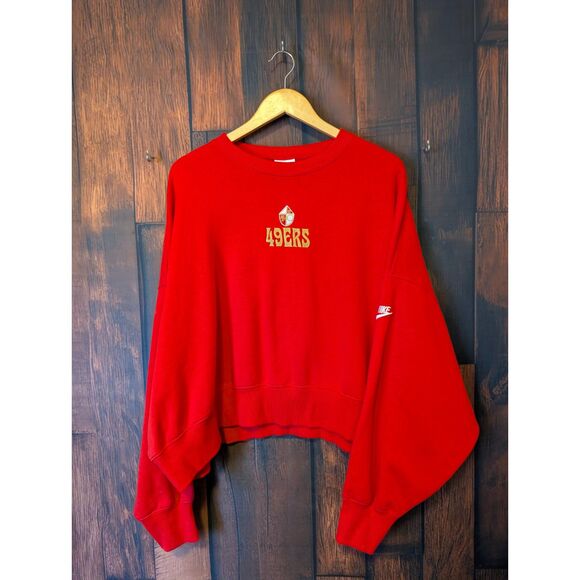 Nike NFL 49'ers red dolman sleeve crewneck sweater size XL sportswear football - Picture 1 of 6